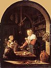 Gerrit Dou Famous Paintings - The Grocers Shop